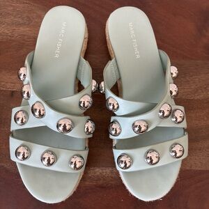 Marc Fisher Sky Blue Studded women’s Sandals. 8.5